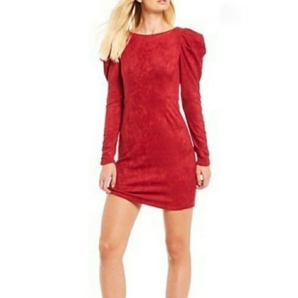Sugar Lips Sexy Faux Swede Mini Dress Small NWT! - Picture 1 of 9